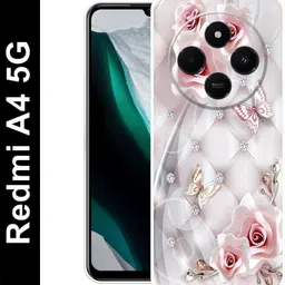 zaplab Back Cover for REDMI A4 5G , 24116RNC1I butterfly with flowers designer back cover-picture-11