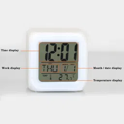 voltegic Digital White Clock image 2