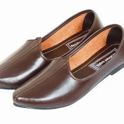jaipur trendcraft RAJASTHANI JALSA COMBO PRODUCT OF 2 JUTIS BLACK $ BROWN BEST OFFER PRICE Jutis For Men image 2