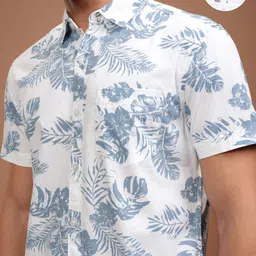 highlander Men Slim Fit Printed Spread Collar Casual Shirt image 5