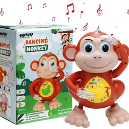 varsug traders Dancing Monkey Toy with Music, Flashing Lights, and Swinging Arms for Kids Rattle image 1