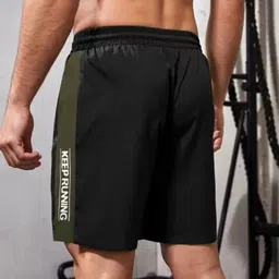 jump cuts Printed Men Black Basic Shorts image 2