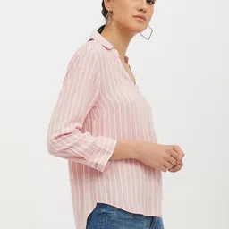 harpa Casual Regular Sleeves Striped Women Pink Top image 5