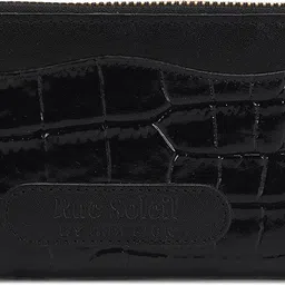rue soleil by hidesign Women Casual Black Genuine Leather Wallet image 4