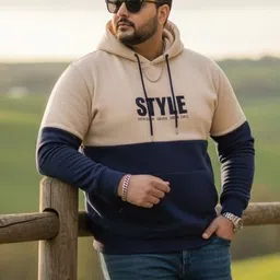 austivo Men Full Sleeve Printed Hooded Sweatshirt image 3