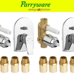 parryware Aquaa concealed Diverter Body , Upper Part MTA 8 pic set of 2 pic 168 Agate Diverter with upper trim Diverter | Brass MTA 3/4 x 1/2 | Complete set Diverter Faucet-picture-26