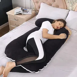 jojo J SHAPE Microfibre Solid Pregnancy Pillow Pack of 1 image 3