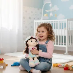 future shop Soft Doll for Kids Plush Stuffed Toy Colorful Dress Cute Gift for Girls. - 40 cm image 3