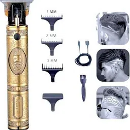 aar bee world Golden Professional Original Vintage T9 Hair Trimmer For Men, Trimmer 120 minRuntime 4 Length Settings image 1