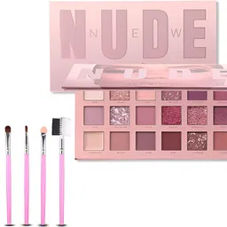 wahira Eyeshadow Palette With Brush Set Combo Kit Of The Nude Eyeshadow (18 Shades In1)-picture-32