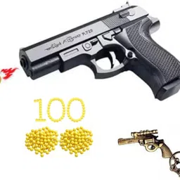 PUBG Gun P 621 for kids & Darts With 60 6 mm And 1 Gun key Chain Guns & Darts-image-2