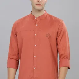 7th legion Men Regular Fit Solid Mandarin Collar Casual Shirt-picture-38