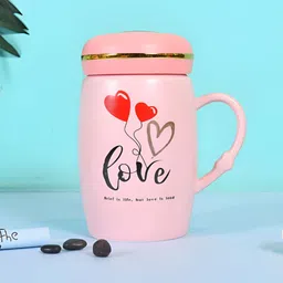 Giftii Pink & Red Printed Ceramic Glossy Mugs 450 ML-picture-20