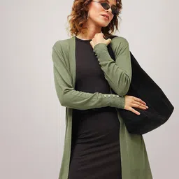 SASSAFRAS Acrylic Longline Open Front Shrug-image-27