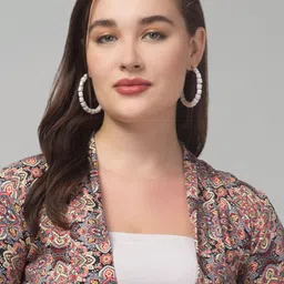 RAYWARE Printed Mandarin Collar Longline Shrug image 3