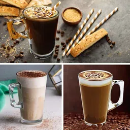 talgo Pack of 4 Glass Small Tea Cup Spiral Glass Material Tea and Coffee Cup Set, Crystal Clear Ice Tea Cup image 4