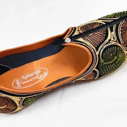 agadi Men’s Traditional Leather Mojari Shoes – Rajasthani Ethnic Wedding Jutti for Men Loafers For Men image 3