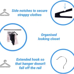 lashkara Plastic Dress Pack of 12 Hangers For Dress image 4
