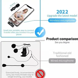 tecnologia K8 Wireless Clip Microphone Mini Mic with Universal Type C for All Devices Audio voice recorder image 2