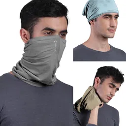 Unisex Anti Microbial Super Soft & Comfort Fit, Breathable Multipurpose Headband, Face Mask for Dust Protection Men Solid Bandana-image-74