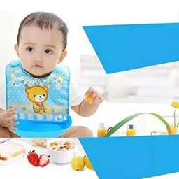 gracy Baby Silicon Deattchable Button Waterproof Reuseable Comfortable Apron Bib Hanky-picture-17