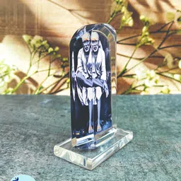 shinde exports shirdi sai baba car dashboard statue Decorative Showpiece - 8.5 cm image 4