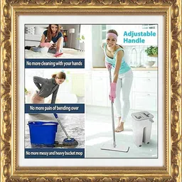 vortex empire Smart clean Flat Mop bucket set Mop Set image 5