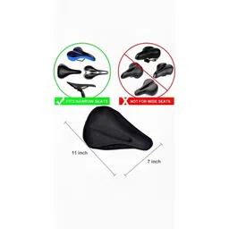 ptc Cycle Seat Fire Hit Cushion Gel Cover | Soft & Washable Gel Saddle Cover Free Size image 4