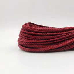 ananta Braided Macrame Cotton Cord 4mm 20 Meters Thread Choti Macrame DIY Maroon.-picture-16