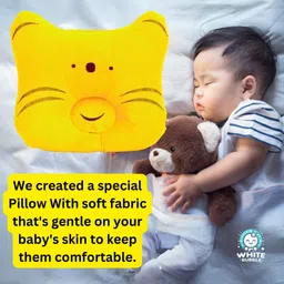 White Bubble Newborn Head Shaper Takiya Polyester Fibre Animals Baby Pillow Pack of 1 image 3
