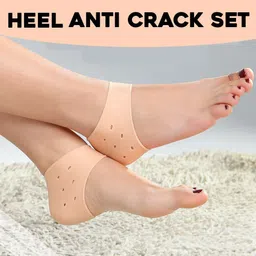 toloo 1 Pair of Standard Anti Heel Crack Silicon Gel Heel Socks Heel Support image 3