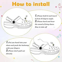 YUJASV 30Pcs Cartoon Clog Slipper Charms, Random Different Cute Shoe Decoration Charms Rubber Shoe Charm image 2