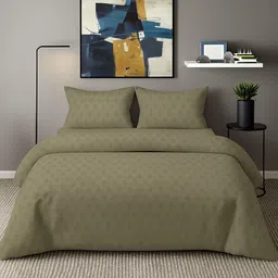 decor2admire Cotton Super King Flat 400 TC Self Design Bedsheet image 2