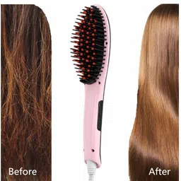 ARSTORE Hair Straightener For Women's Ceramic Hair Straightening Brush with LCD Screen; Temperature Simply Straight Ceramic Electric Digital Fast Hair Straightener Comb Smooth Brush and Hair Ironer with LCD Display (Multi Color) Hair Straightener-picture-23