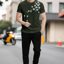 tripr Men Night Suit Set Green, Black Printed-picture-24