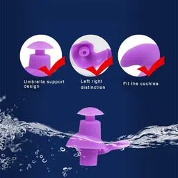 james 2 Pairs Soft Reusable Swimming Waterproof, Concert, Study, Loud Noise Reducing Ear Plug image 4