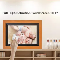 miracle digital 10.1" WiFi Wooden Digital Photo Frame, IPS Touch Screen, Share via Frameo App 10.1 inch Cloud Digital Picture Frame, Built-in Android, Expandable upto 32GB by USB/SD Card image 5