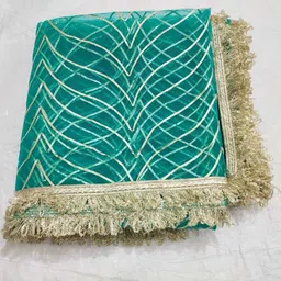 suravi Net Self Design Light Blue Women Dupatta image 2