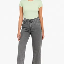 chhaya Women Regular Mid Rise Grey Jeans image 1