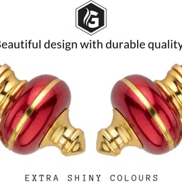 ghazian Red, Gold Curtain Knobs, Rod Rail Bracket Metal image 4