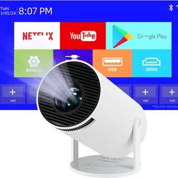 AmarTraders HY300 Portable Projector Android 11 Projector, 4K/1080P, Wi-Fi 5G BT 5.0 (4500 lm / 1 Speaker / Wireless / Remote Controller) Portable Projector-picture-10