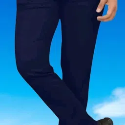 advikfashion Men Slim Fit Blue Cotton Blend Trousers-picture-25