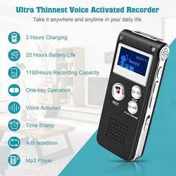 FREDI HD PLUS Digital Voice Recorder Activated Professional Smart Recorder 8 GB Voice Recorder image 4