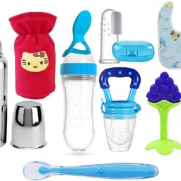 xiiaa NEW BORN BABY COMBO SET OF 9 ITEMS Teether and Feeder-picture-17