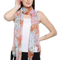mss fashion Printed Chiffon Women Multicolor Scarf, Stole, Fancy Scarf image 3