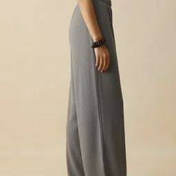 dockstreet Women Solid Grey Track Pants image 1