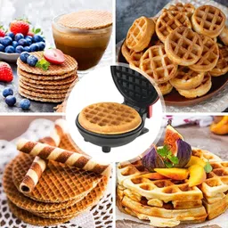 niceadult Mini Waffle Maker Machine with Non-Stick Surface 3 in 1 Waffle Maker image 5