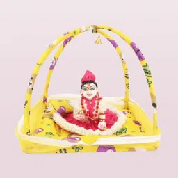singing bird krishna ji,bal gopal,laddu gopal[size no.0-3]high quality comfertable mosquito Dress image 3