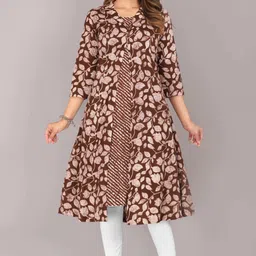 Women Printed Pure Cotton A-line Kurta-image-14