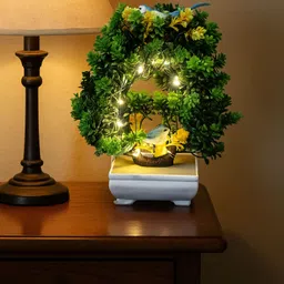 dodecroo Fake Plant For Office & Home Décor, Tabletop Décor With Led Light, Gift Item Bonsai Artificial Plant with Pot-picture-14